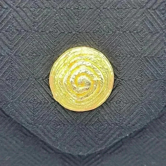 Vintage Crossbody Jim Thompson Silk Purse Black & Gold - Picture 2 of 16